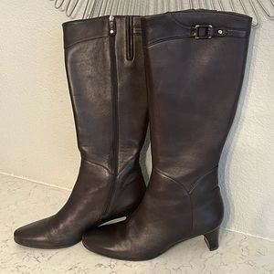 Cole Hann tall boots, 2 inch heel, GREAT condition! Size 8.5, dark brown.